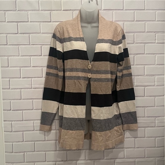 CYRUS women long striped cardigan /size L - Picture 1 of 7